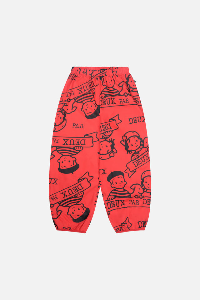 40th Anniversary Adult Printed Poplin Pant Poppy Red-0