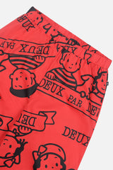 40th Anniversary Adult Printed Poplin Pant Poppy Red-4