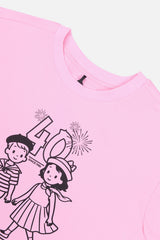 Adult 40Th Anniversary Graphic T-Shirt Soft Pink-3