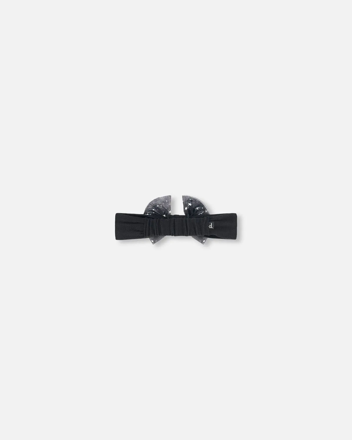 Headband With Glittering Tulle Bow Black | Deux par Deux | Jenni Kidz