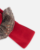 Headband With Glittering Tulle Bow Red Plaid | Deux par Deux | Jenni Kidz