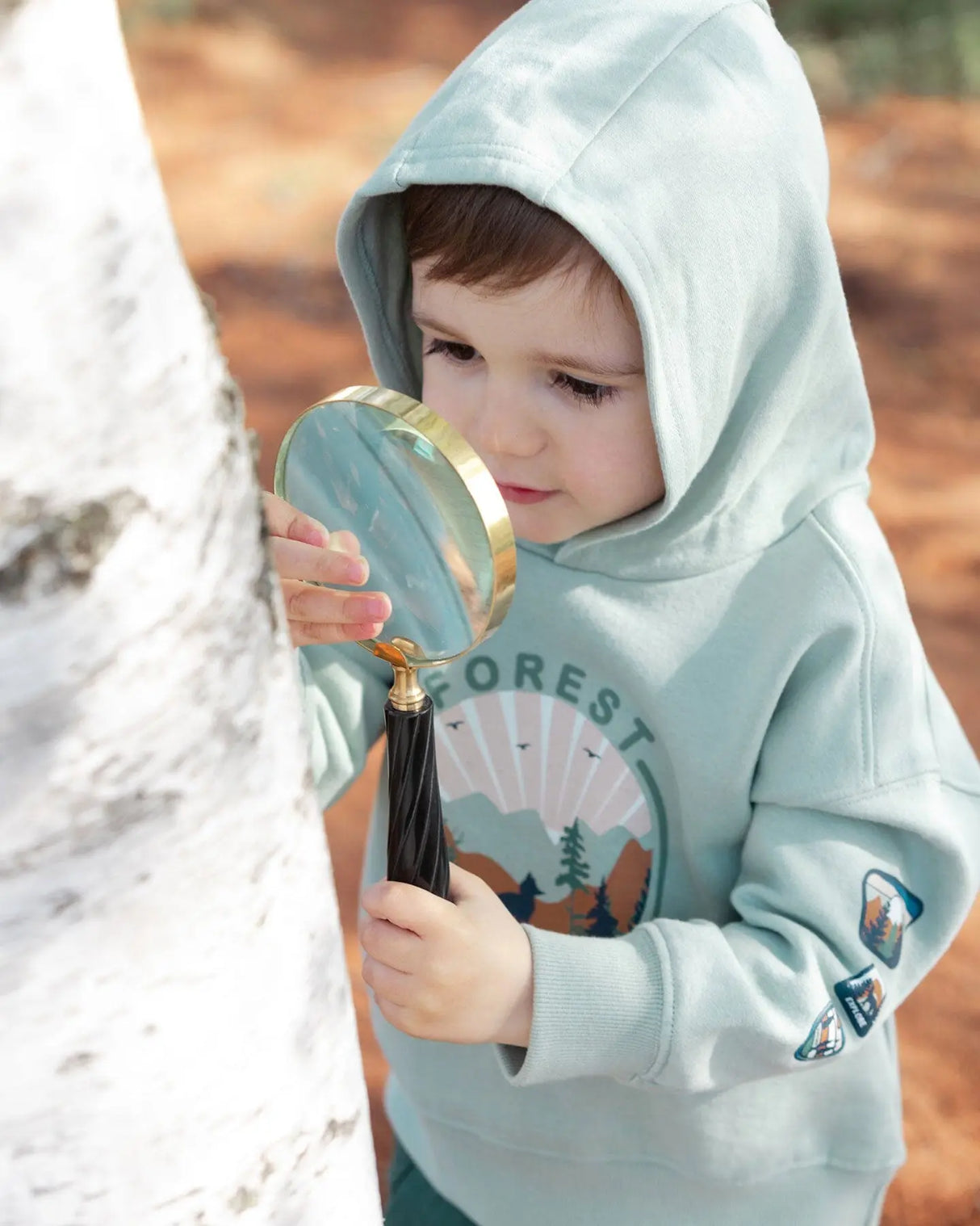 Hooded Fleece Sweatshirt With Print Sage | Deux par Deux | Jenni Kidz