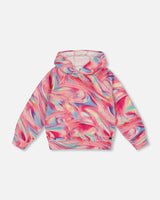 Hooded Sweatshirt Printed Marble | Deux par Deux | Jenni Kidz