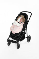 Bunting Bag For Car Seats & Strollers Pink Animal Print-3