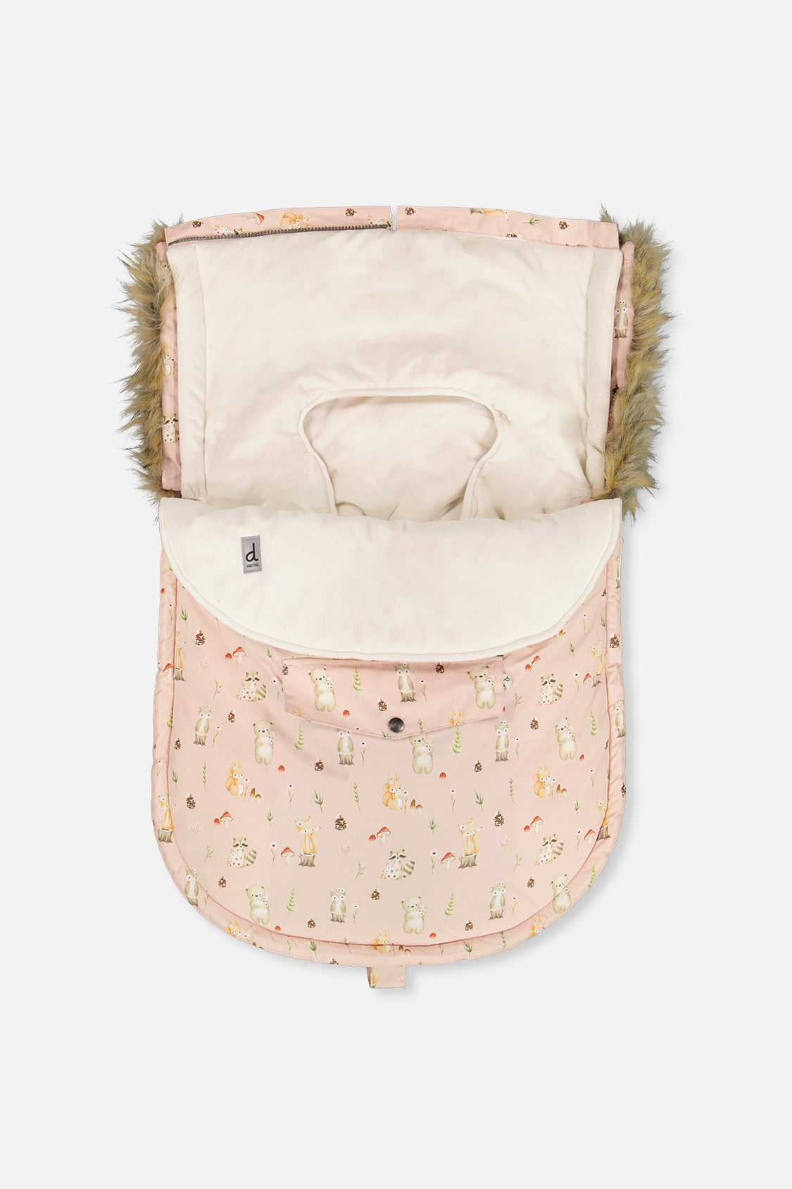 Bunting Bag For Car Seats & Strollers Pink Animal Print-4
