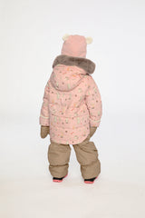 Baby Two Piece Snowsuit Pink Animal Print-3