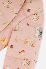 Deux par Deux pink animal print baby snowsuit, alternate view 8