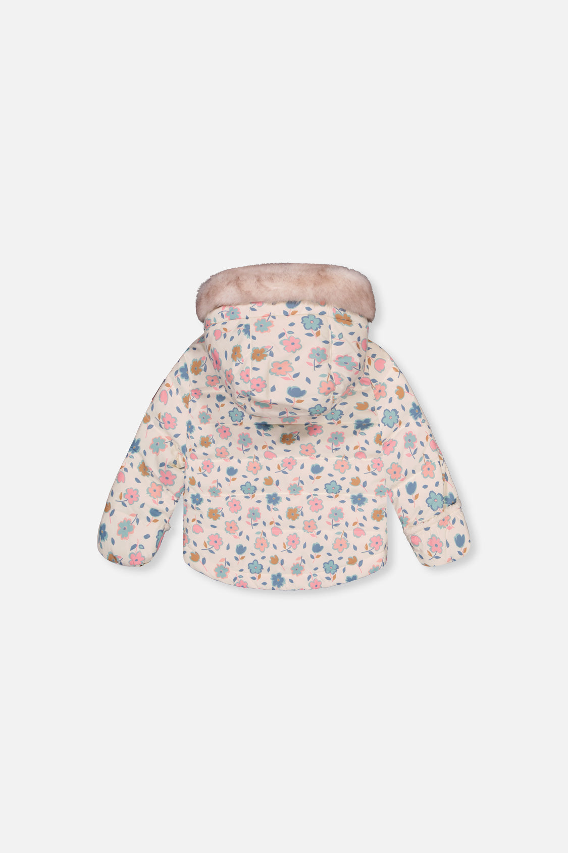 Deux par Deux white floral baby snowsuit, alternate view 3