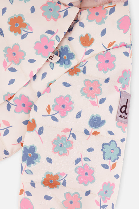 Deux par Deux white floral baby snowsuit, alternate view 8