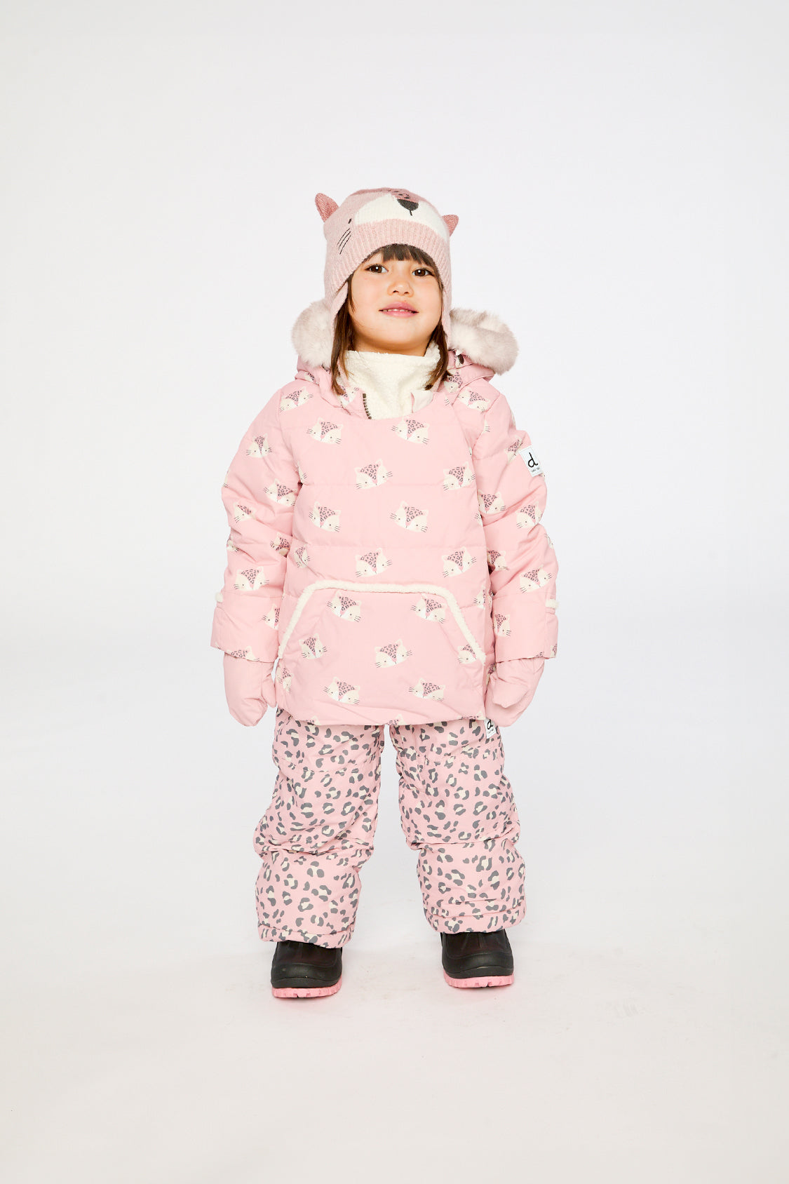 Baby Two Piece Snowsuit Rose Leopard Print-3