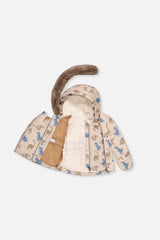 Baby Two Piece Snowsuit Blue Dinosaur Print-4