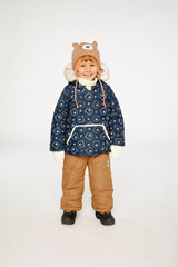 Baby Two Piece Snowsuit Blue Printed Teddy Bears-3