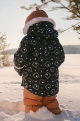 Baby Two Piece Snowsuit Blue Printed Teddy Bears-2