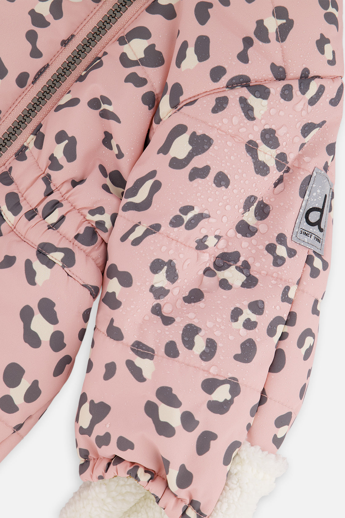 Deux par Deux rose leopard baby car-seat snowsuit, product photo 7