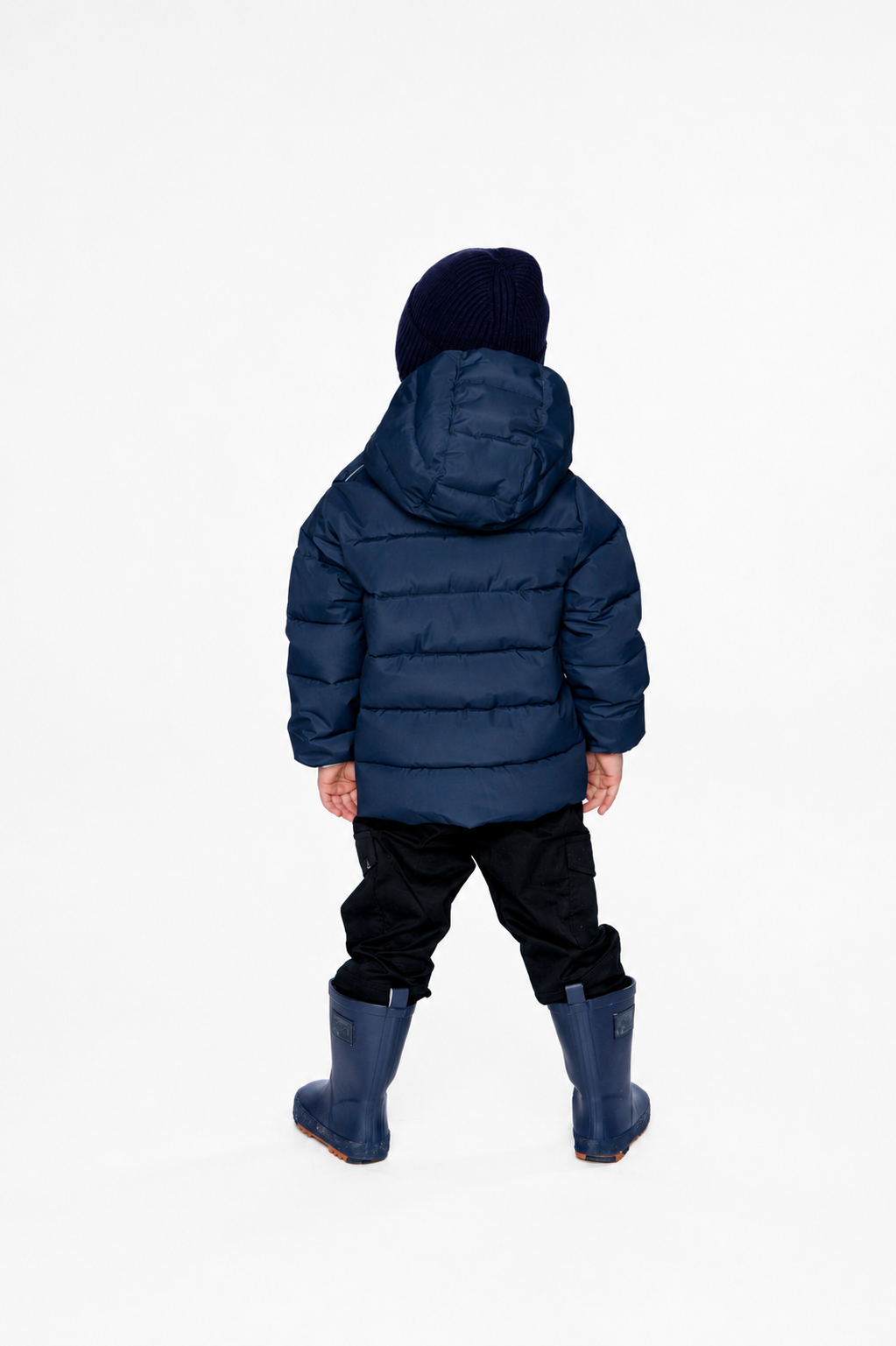 Winter Jacket Adapted For Car Seats Dark Blue-3
