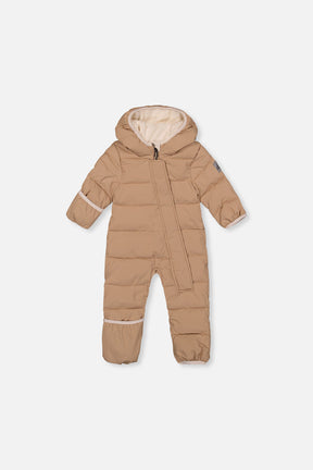Baby Cloud One Piece Snowsuit Adapted For Car Seats Beige-0