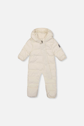 Baby Cloud One Piece Snowsuit Adapted For Car Seats Off White-0