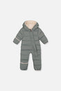 Baby Cloud One Piece Snowsuit Adapted For Car Seats Sage Green-0