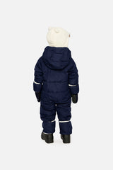 Baby Cloud One Piece Snowsuit Adapted For Car Seats Dark Blue-3
