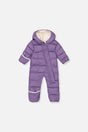 Baby Cloud One Piece Snowsuit Adapted For Car Seats Violet-0