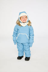Baby Snug One Piece Snowsuit Adapted For Car Seats Blue Grey-1