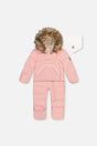 Baby Snug One Piece Snowsuit Adapted For Car Seats Pale Dusty Pink-0