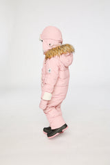Baby Snug One Piece Snowsuit Adapted For Car Seats Pale Dusty Pink-2