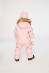Baby Snug One Piece Snowsuit Adapted For Car Seats Pale Dusty Pink-3