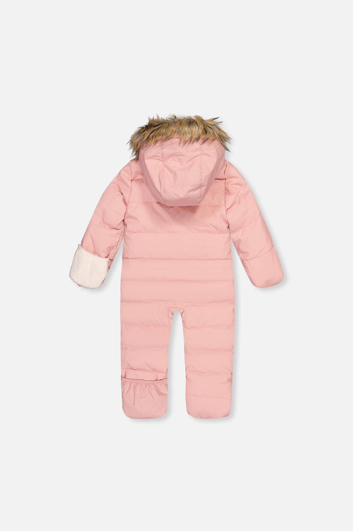 Baby Snug One Piece Snowsuit Adapted For Car Seats Pale Dusty Pink-4