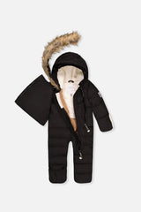 Baby Snug One Piece Snowsuit Adapted For Car Seats Black-2