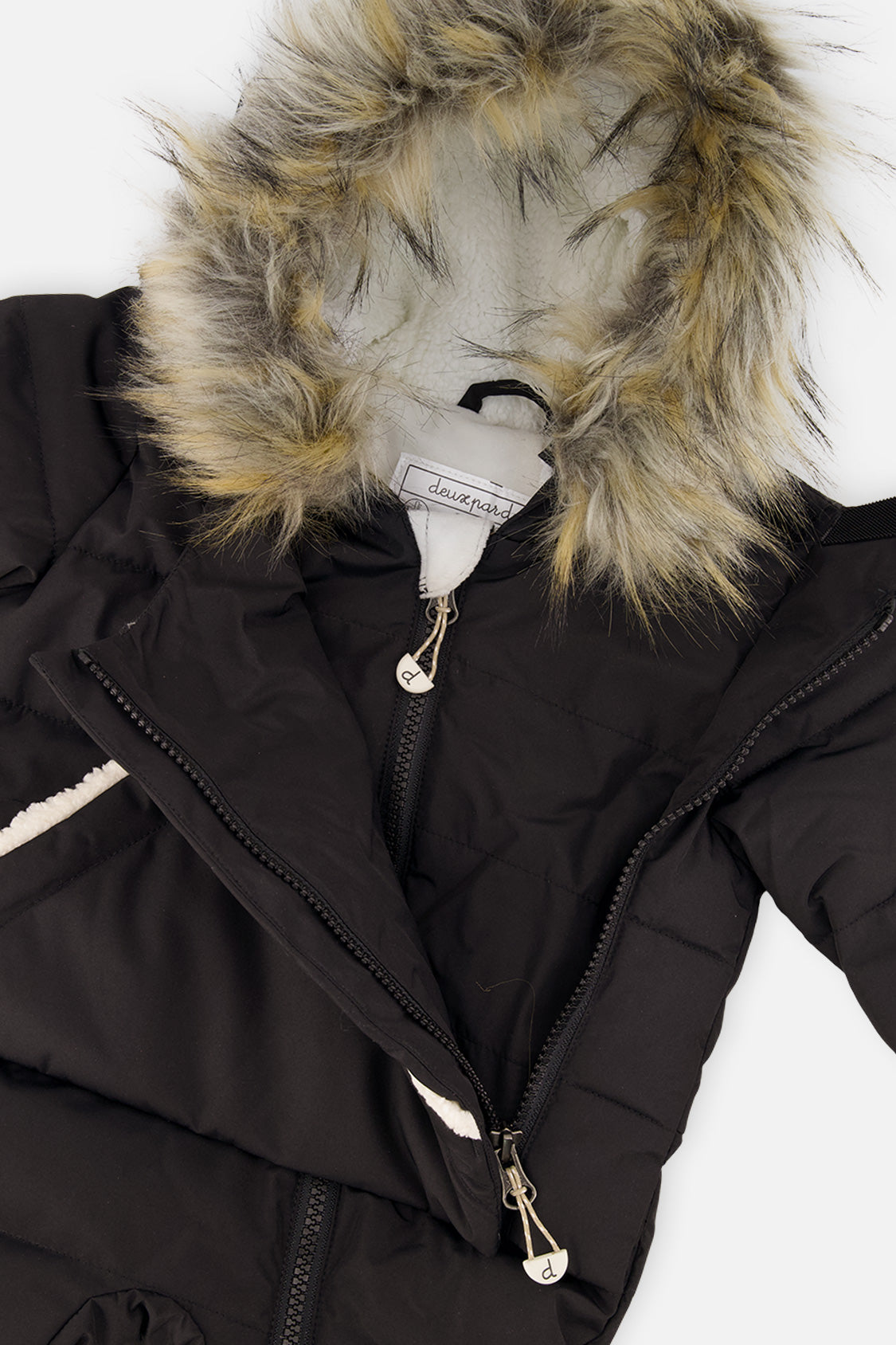 Baby Snug One Piece Snowsuit Adapted For Car Seats Black-3