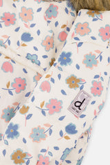 Deux par Deux Baby Snug white floral snowsuit, alternate view 7