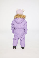 Baby Original One Piece Puffy Snowsuit With Removable Mittens And Boots Violet-3