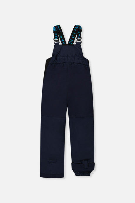 Deux par Deux boys DISCOVER two-piece snowsuit in blue, product view 6
