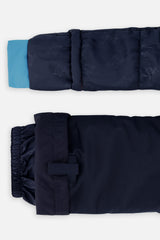 Deux par Deux boys DISCOVER two-piece snowsuit in blue, product view 9