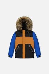 Two Piece Discover Snowsuit Black Brown And Blue-4