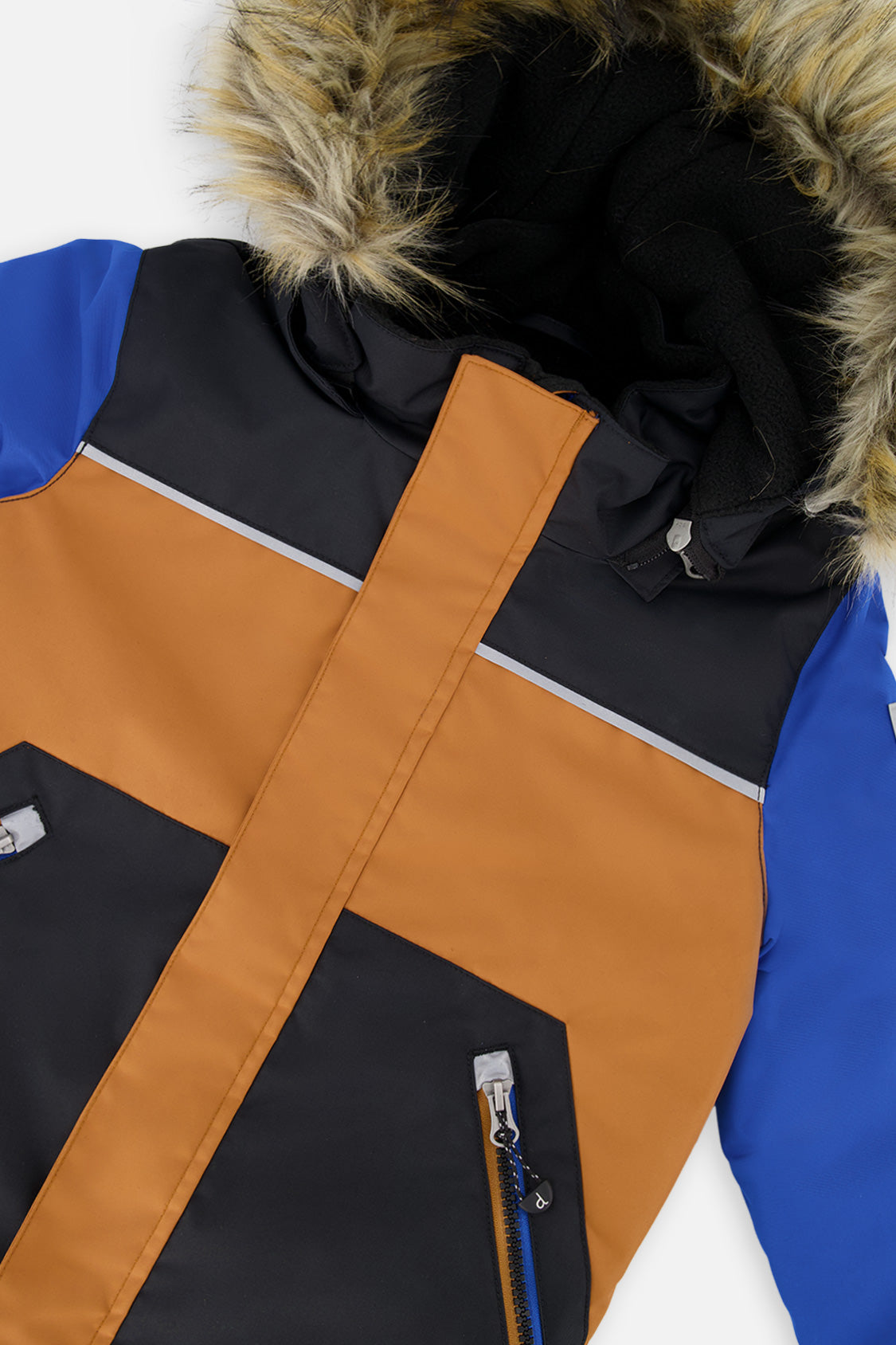 Deux par Deux black, brown and blue DISCOVER snowsuit, product photo 7