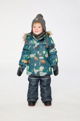 Two Piece Discover Snowsuit Blue Bear Print-1