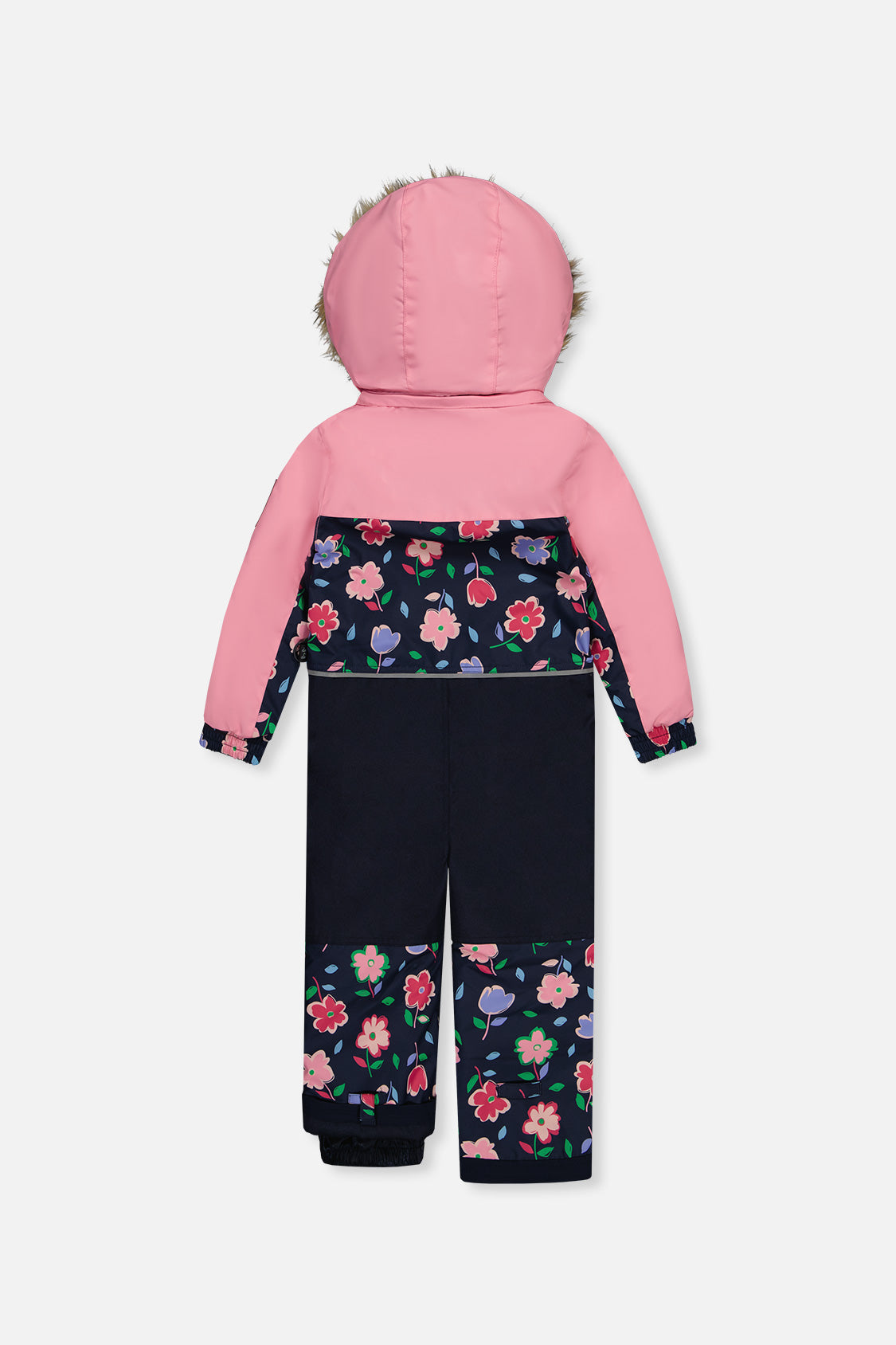 Deux par Deux blue floral DISCOVER one-piece snowsuit, product photo 2