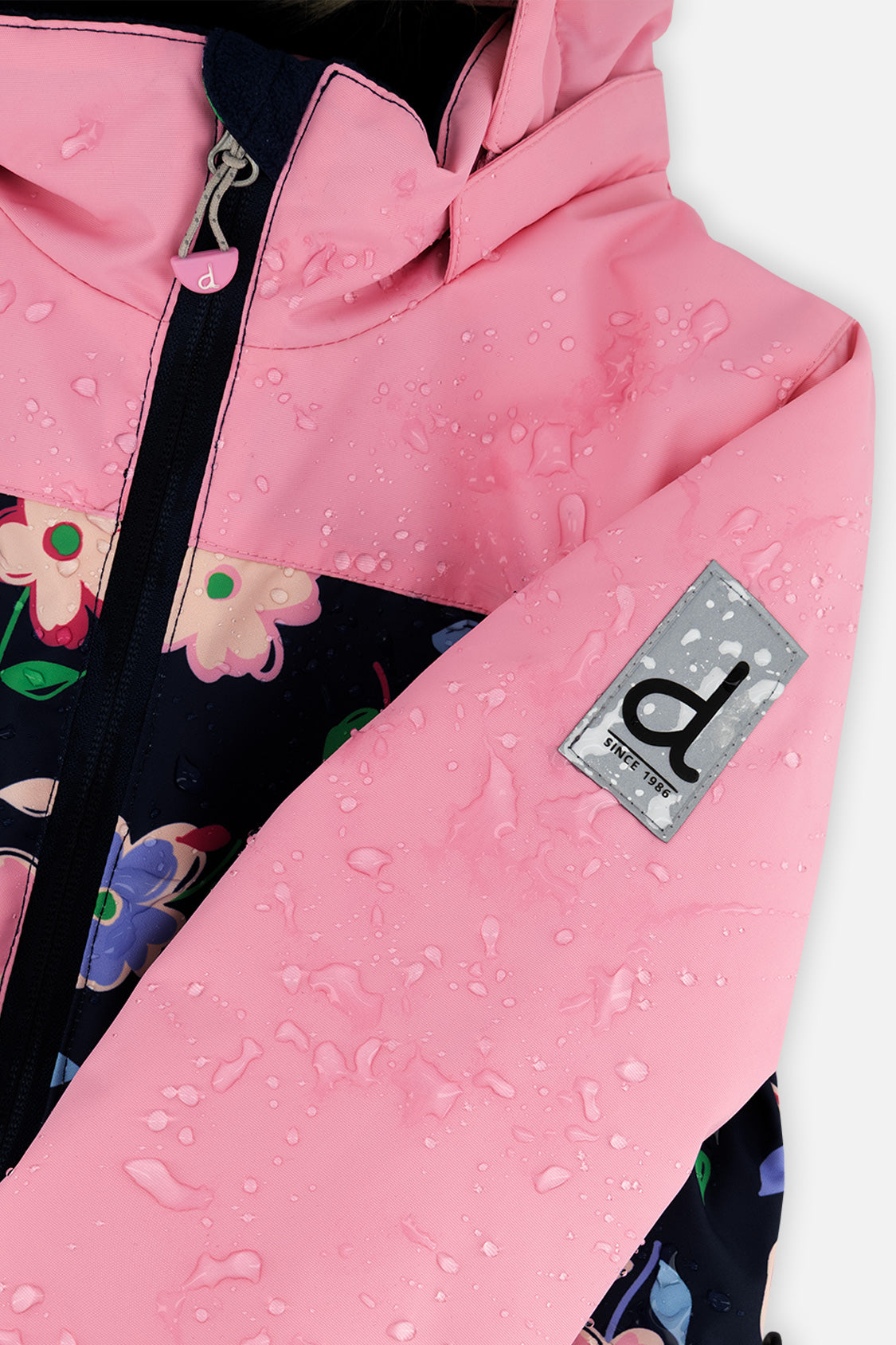 Deux par Deux blue floral DISCOVER one-piece snowsuit, product photo 4