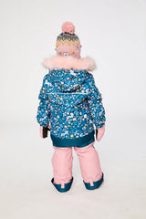 Two Piece Discover Snowsuit Blue And Pink Unicorn Print-3