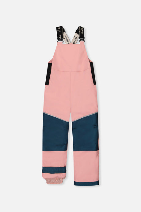 Deux par Deux girls' DISCOVER two-piece snowsuit, blue and pink unicorn print, additional angle