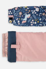 Deux par Deux girls' DISCOVER two-piece snowsuit, blue and pink unicorn print, extra product view