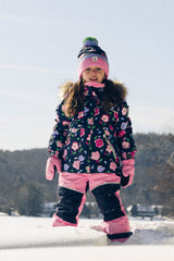 Two Piece Discover Snowsuit Blue Floral Print-1