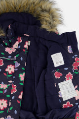 Deux par Deux DISCOVER blue floral snowsuit, alternate view 8