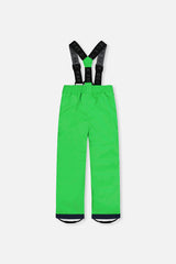 Deux par Deux boys' CHILL lightweight snowsuit, blue and green checkered jacket, alternate angle