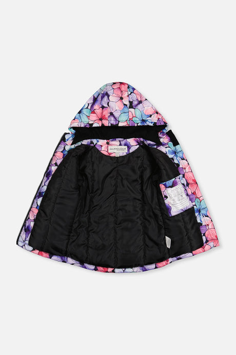 Deux par Deux purple floral CHILL lightweight two-piece snowsuit, product photo 4