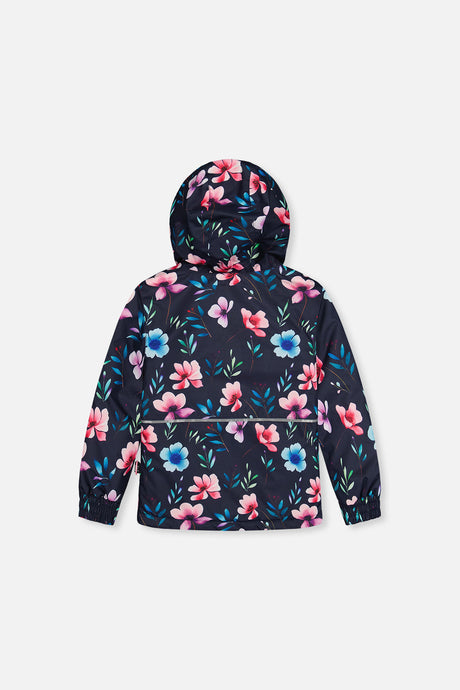 Light Weight Two Piece Chill Snowsuit Blue Floral Print-4