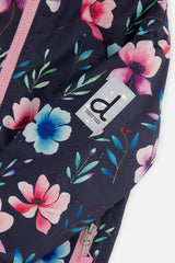 Deux par Deux blue floral CHILL lightweight two-piece snowsuit, product photo 8