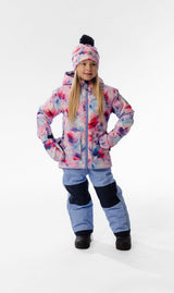 Light Weight Two Piece Chill Snowsuit Mauve Printed Flowers-1